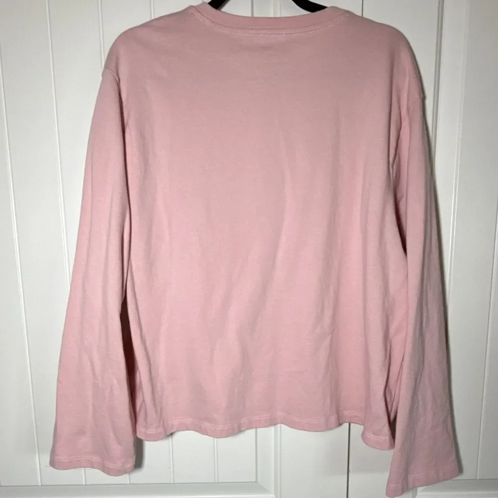 J.Crew Re-imagined Men’s XL Pink Long Sleeve Crew Neck Pocket Jersey Tee